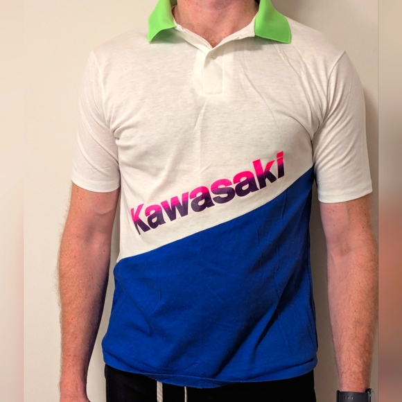 Swingster Other - Vintage 90s Kawasaki Swingster Lime Green Polo Shirt, Men's XL (Fits like M/L)